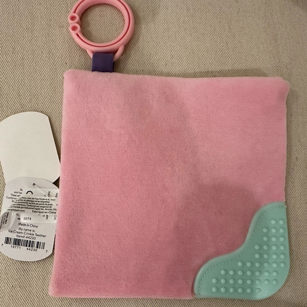 🤍 NWT Mary Meyer Sweet Soothie Sprinkles Ice Cream Crinkle Teether – 6×6″ - Picture 6 of 8